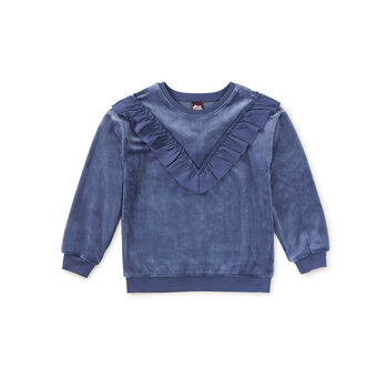 Tea Collection Tea Velour Ruffle Tunic Top