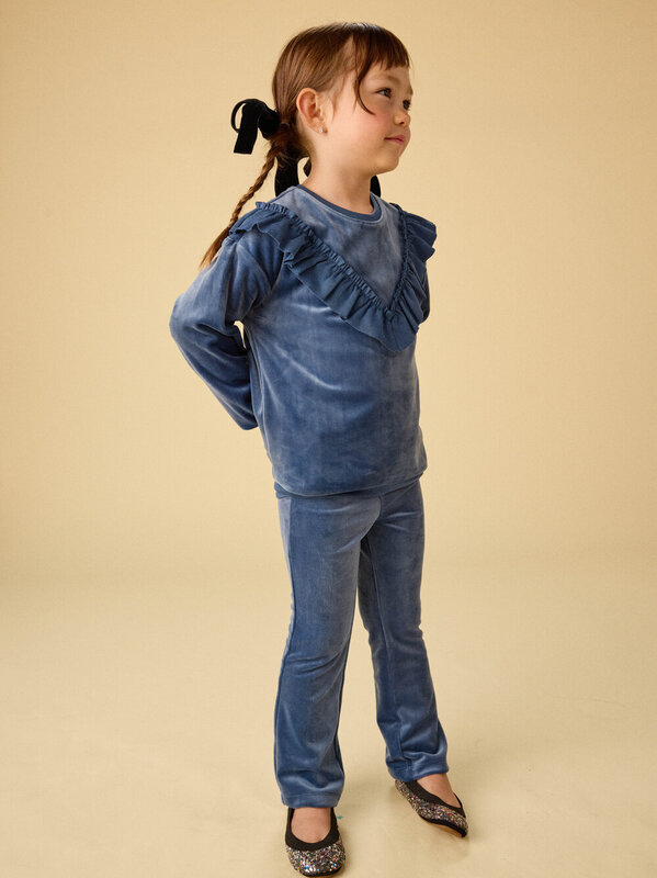 Tea Collection Tea Velour Ruffle Tunic Top