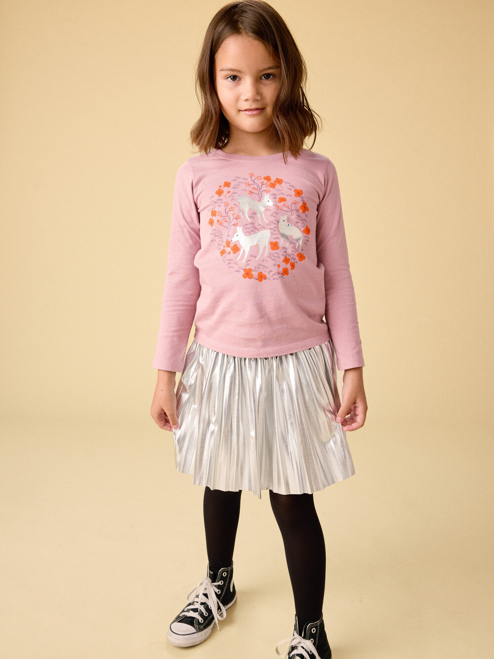 Tea Collection Tea Pearly Deer Graphic Tee