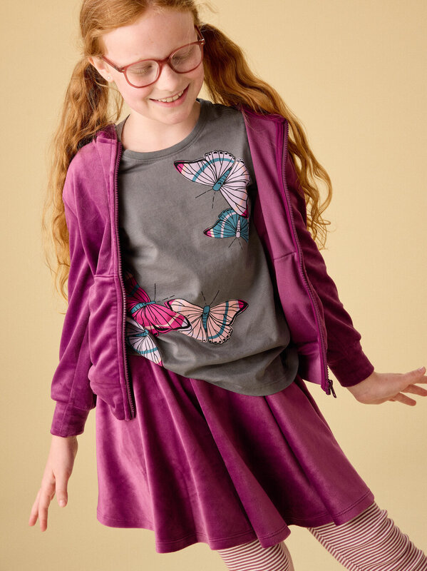 Tea Collection Tea Velour Twirl Skirt