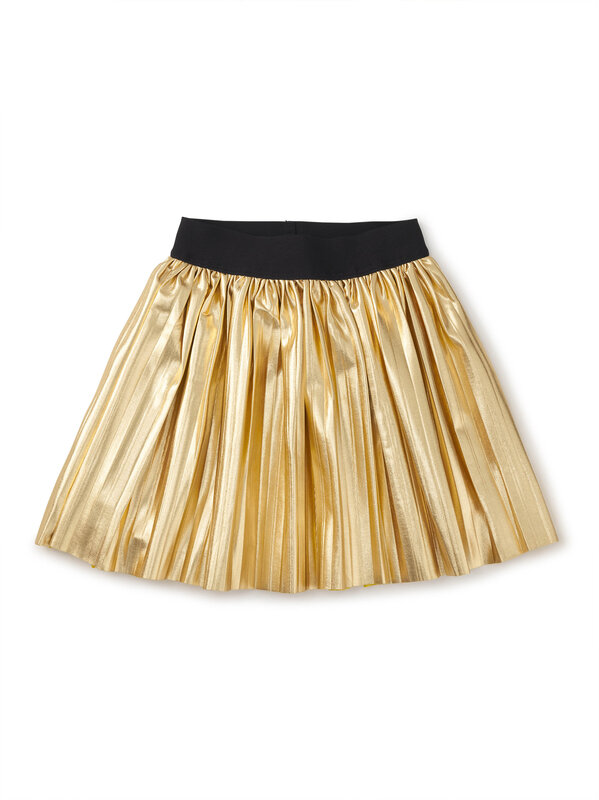 Tea Collection Tea Pleated Metallic Twirl Skirt