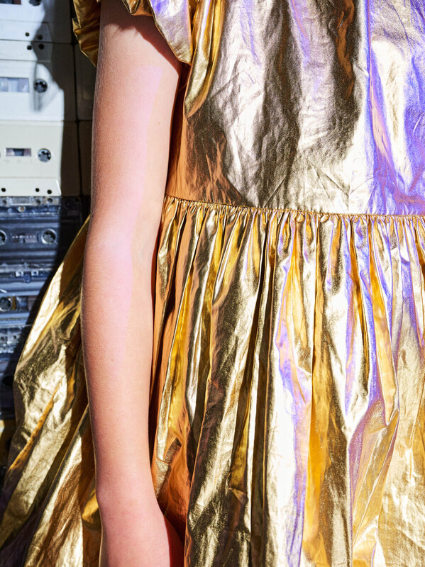 Tea Collection Tea Metallic Balloon Skirted Dress