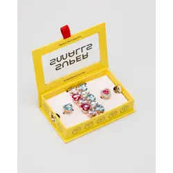 Super Smalls Pink & Blue Gem Heart Bracelet Set