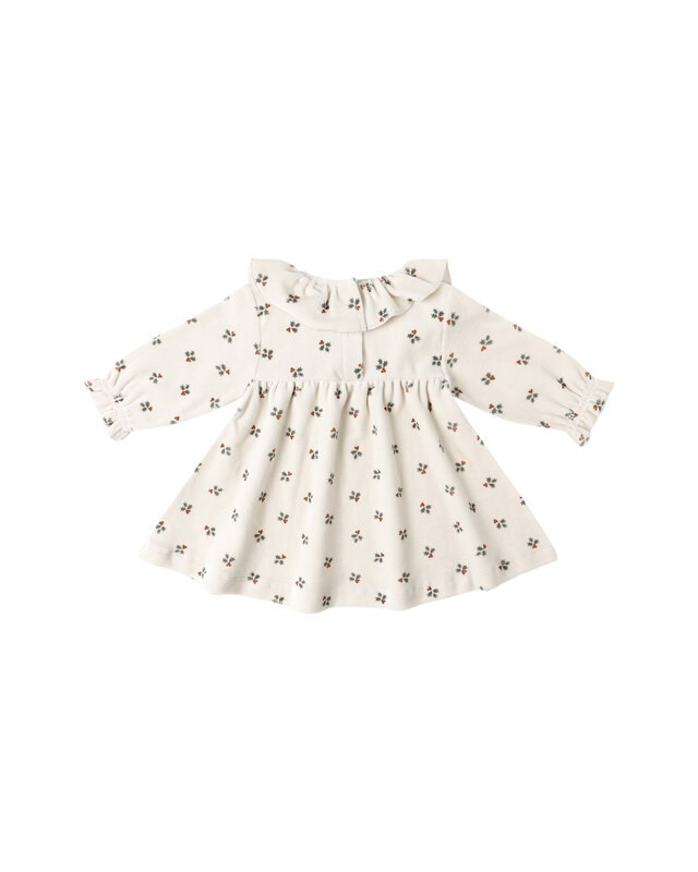 Quincy Mae Quincy Mae Holly Berry Velour Baby Dress