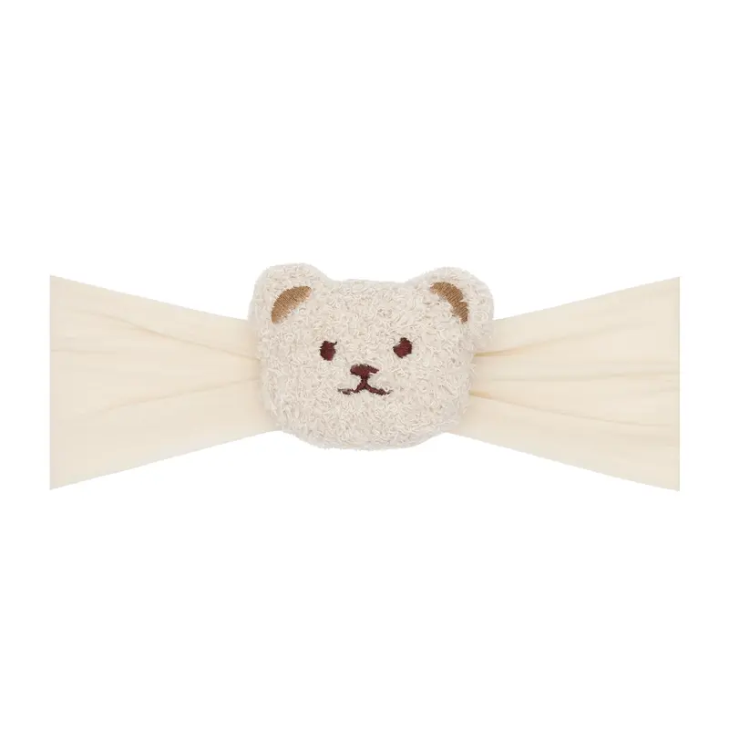 Baby Bling Bows Teddy Bear Soft Nylon Headband