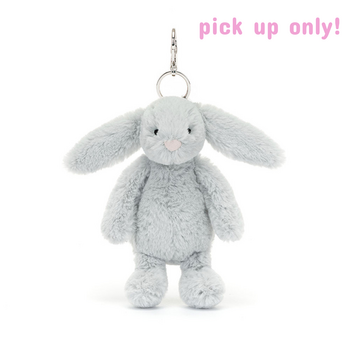 JellyCat JellyCat Bashful Silver Bunny Bag Charm