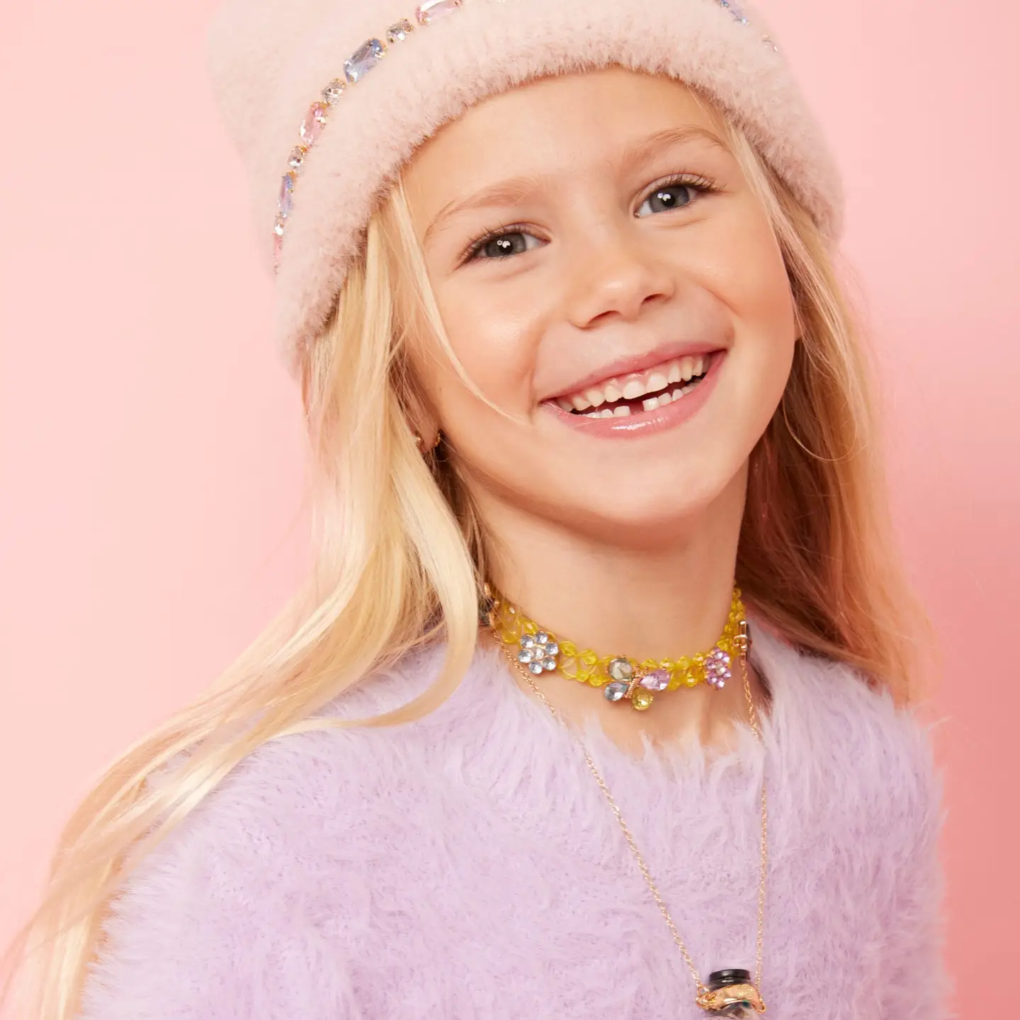 Super Smalls Cotton Candy Jeweled Beanie
