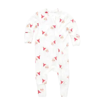 Pink Chicken Pink Chicken Bamboo Small Santas Romper