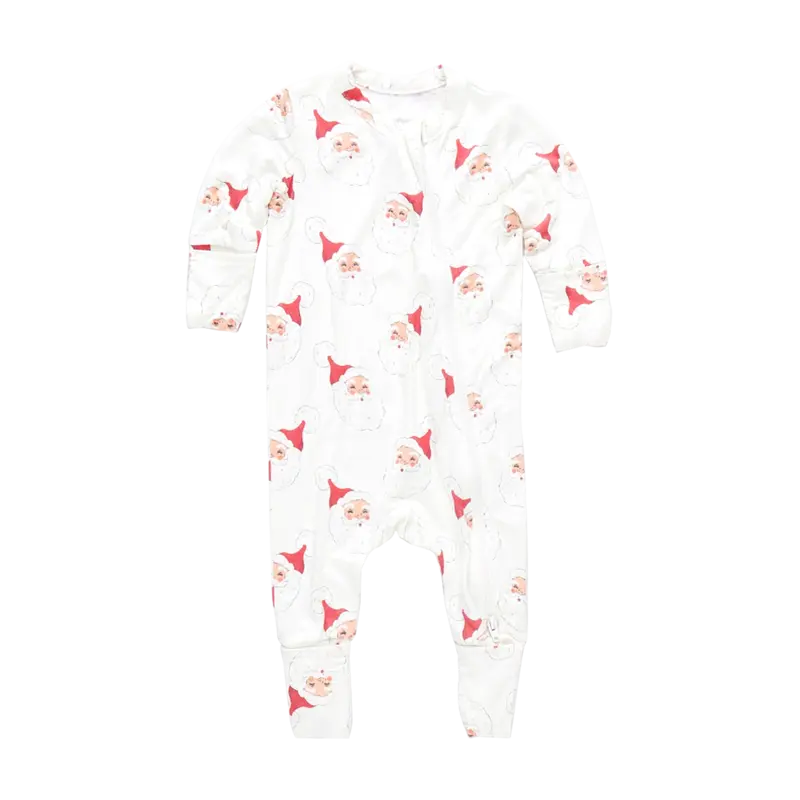 Pink Chicken Pink Chicken Bamboo Small Santas Romper