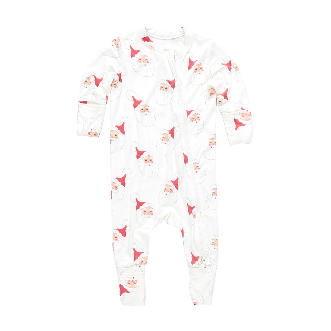 Pink Chicken Pink Chicken Bamboo Small Santas Romper
