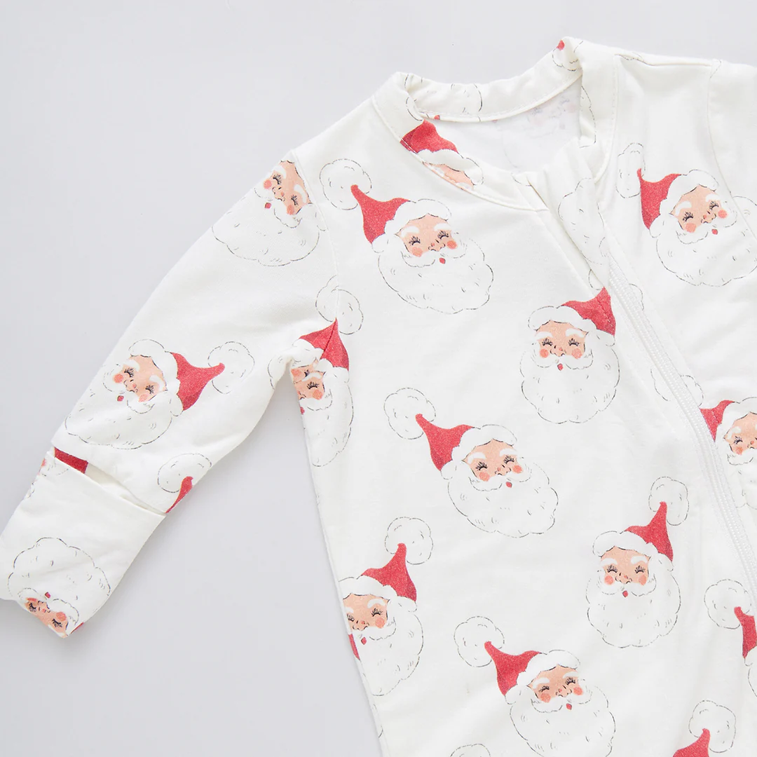 Pink Chicken Pink Chicken Bamboo Small Santas Romper