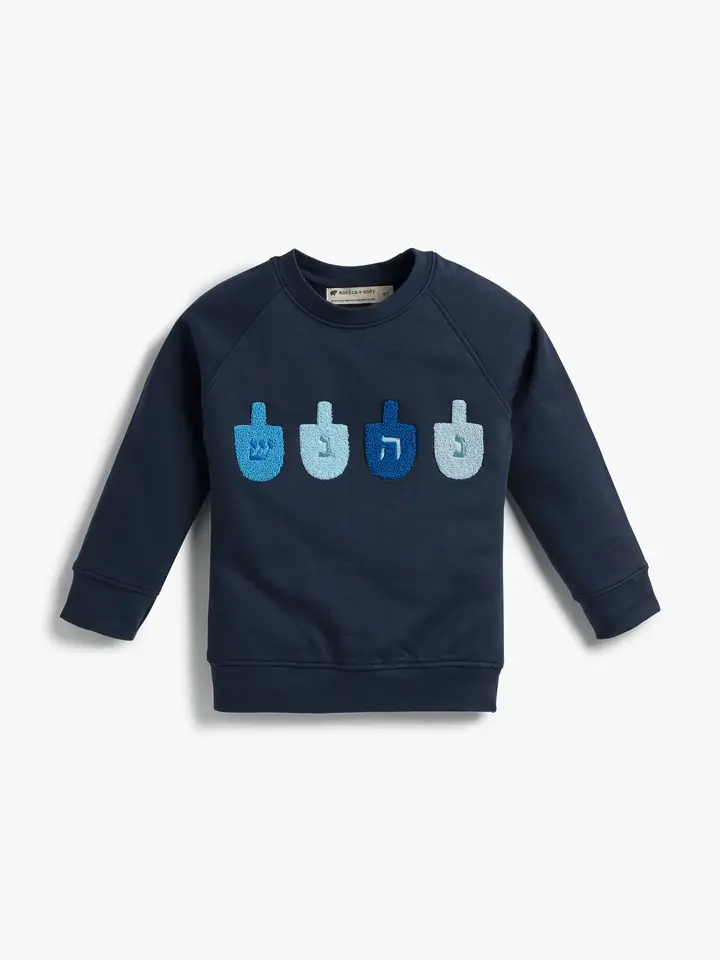 Monica + Andy Monica + Andy Hanukkah Dreidels Crewneck Sweatshirt