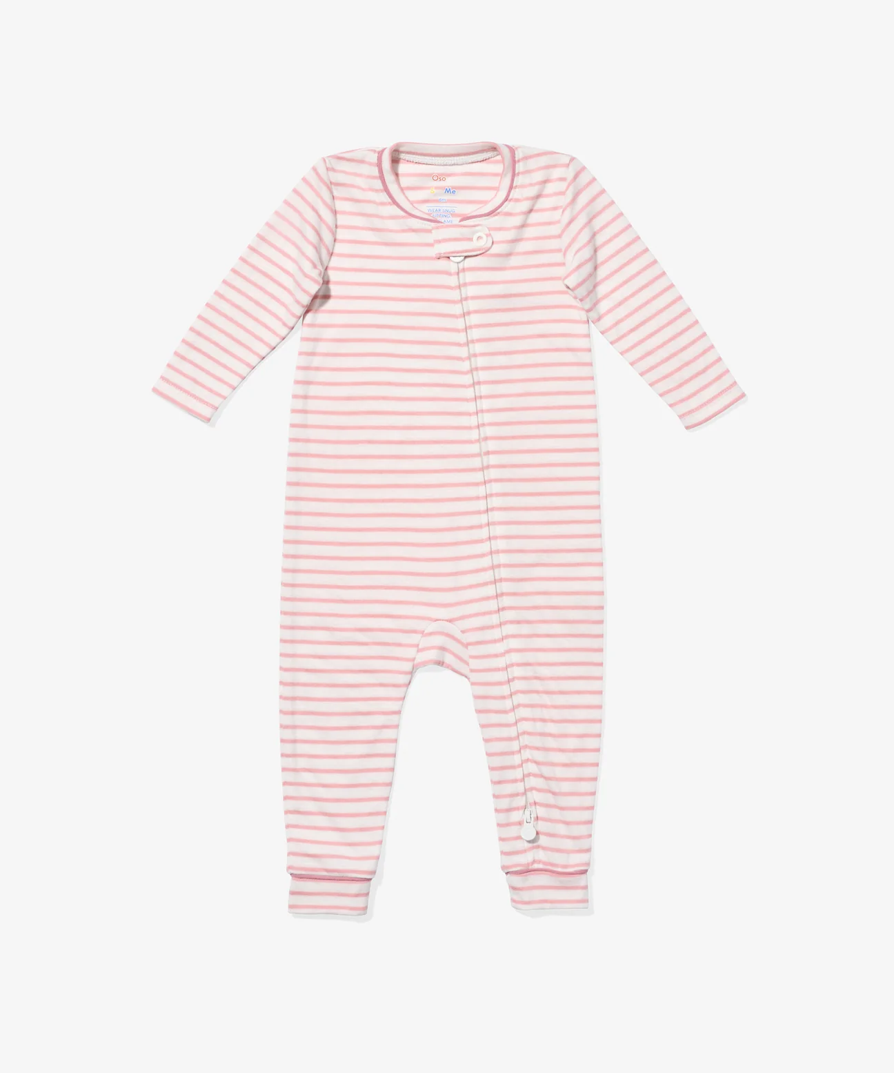 Oso & Me Oso & Me Ziggy Mini Stripe Zip Romper