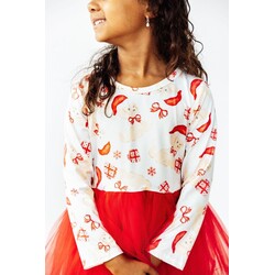 Mila & Rose Mila & Rose Santa Paws L/S Tutu Dress