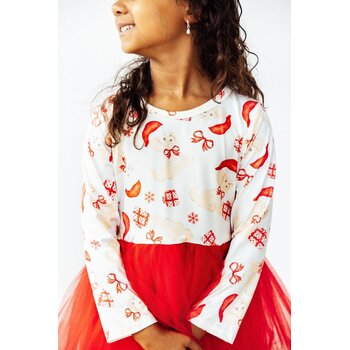 Mila & Rose Mila & Rose Santa Paws L/S Tutu Dress