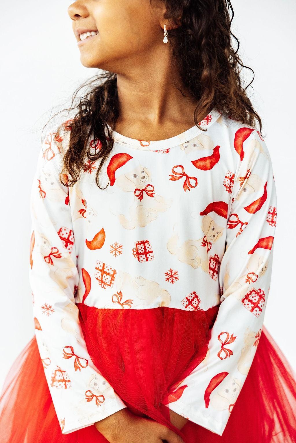 Mila & Rose Mila & Rose Santa Paws L/S Tutu Dress