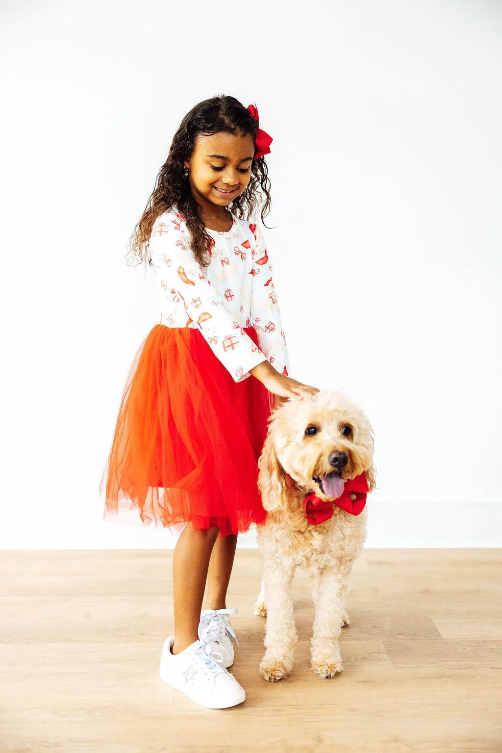 Mila & Rose Mila & Rose Santa Paws L/S Tutu Dress