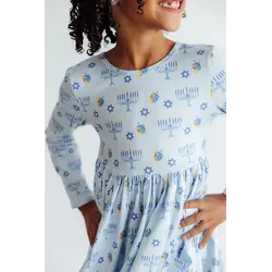 Mila & Rose Mila & Rose Dreidel Darling L/S Pocket Twirl Dress