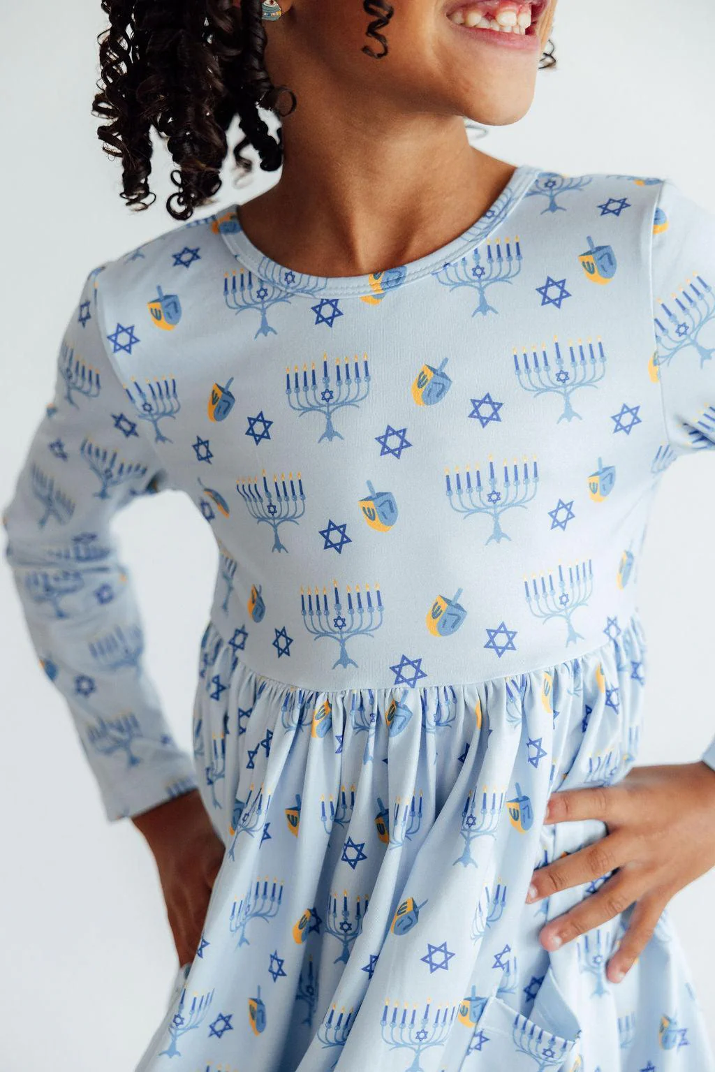 Mila & Rose Mila & Rose Dreidel Darling L/S Pocket Twirl Dress