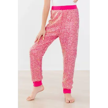 Mila & Rose Mila & Rose Hot Pink Sequin Joggers