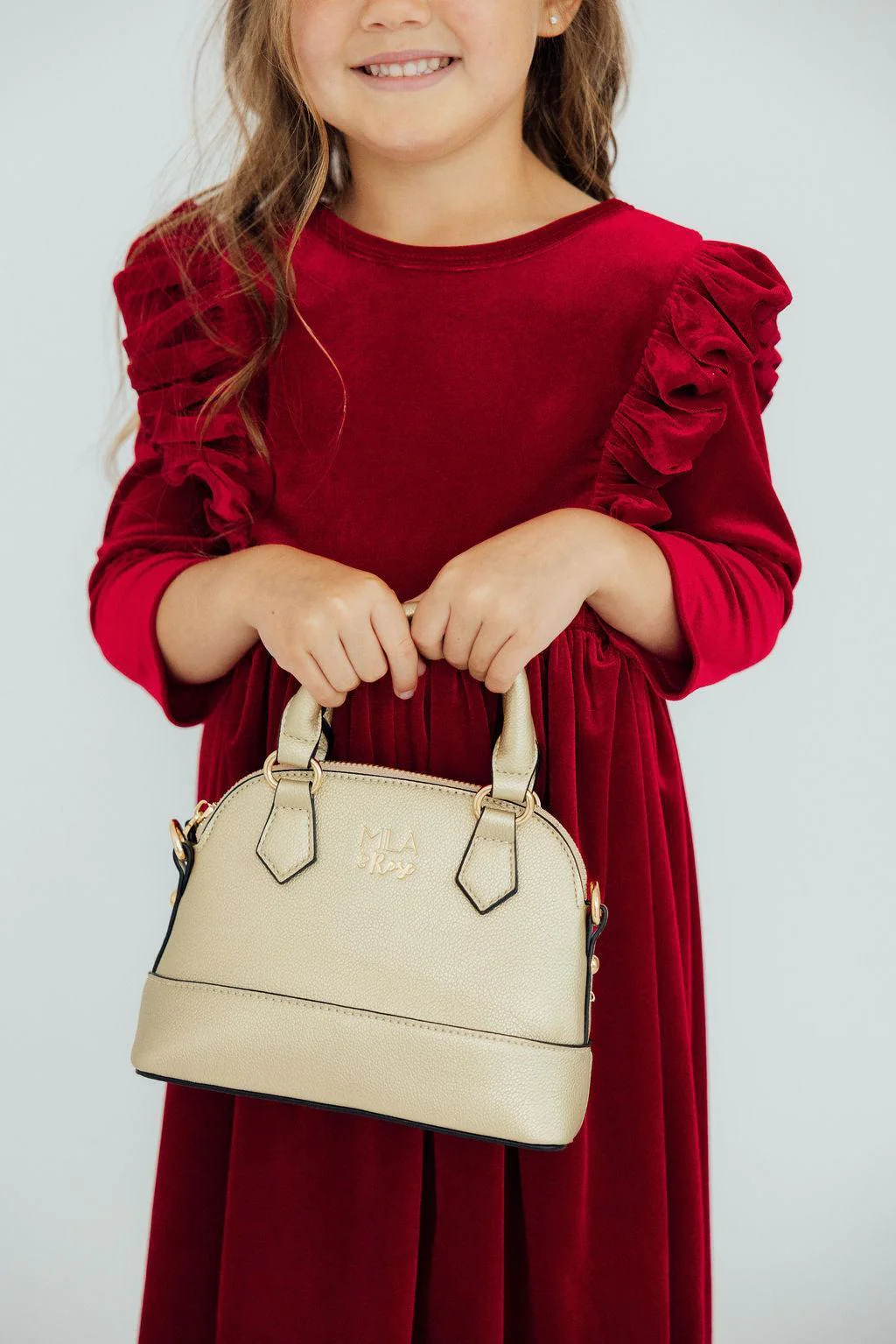 Mila & Rose Mila & Rose Gold Metallic Girl's Crossbody Purse