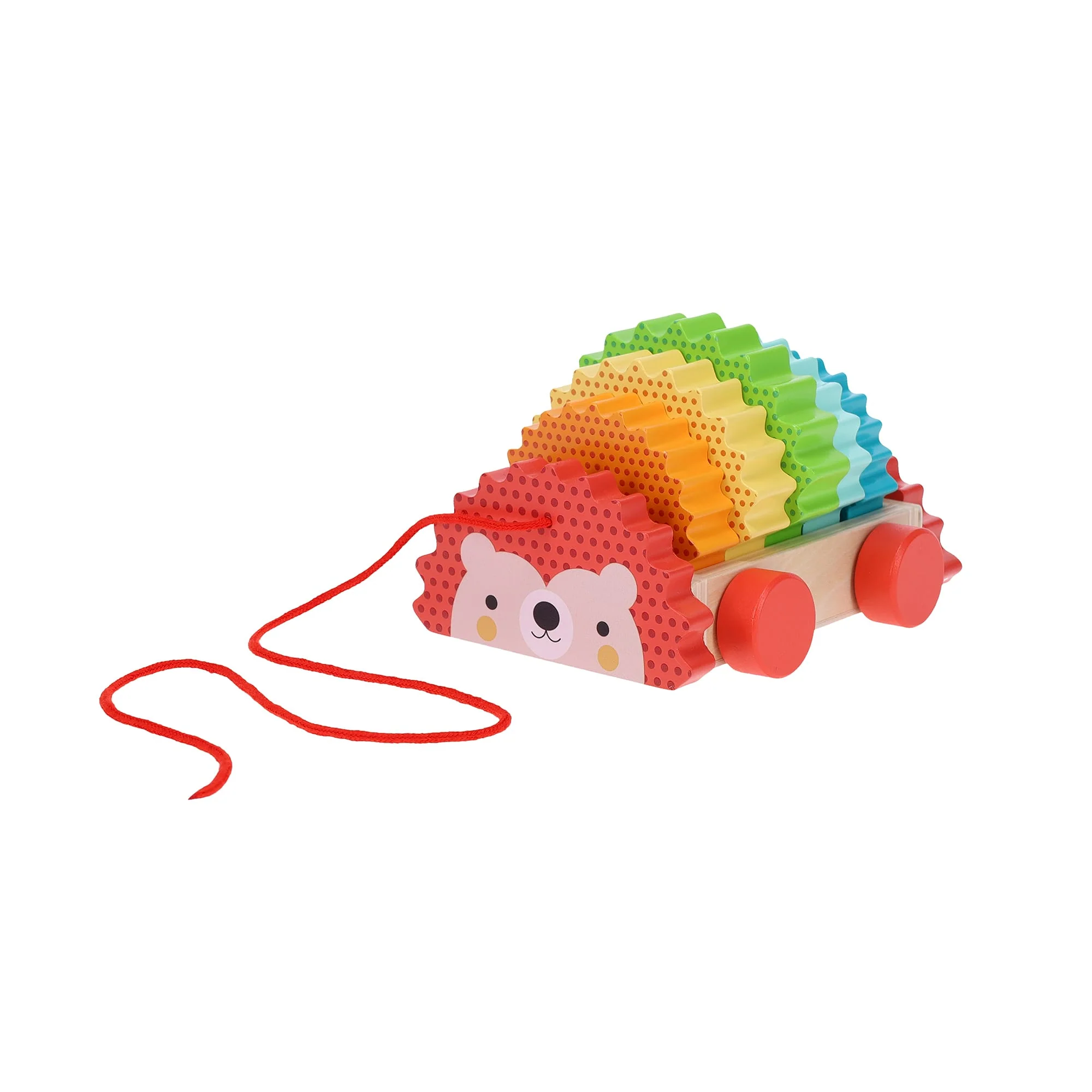 Chronicle Books Rainbow Hedgehog Wooden Pull Toy
