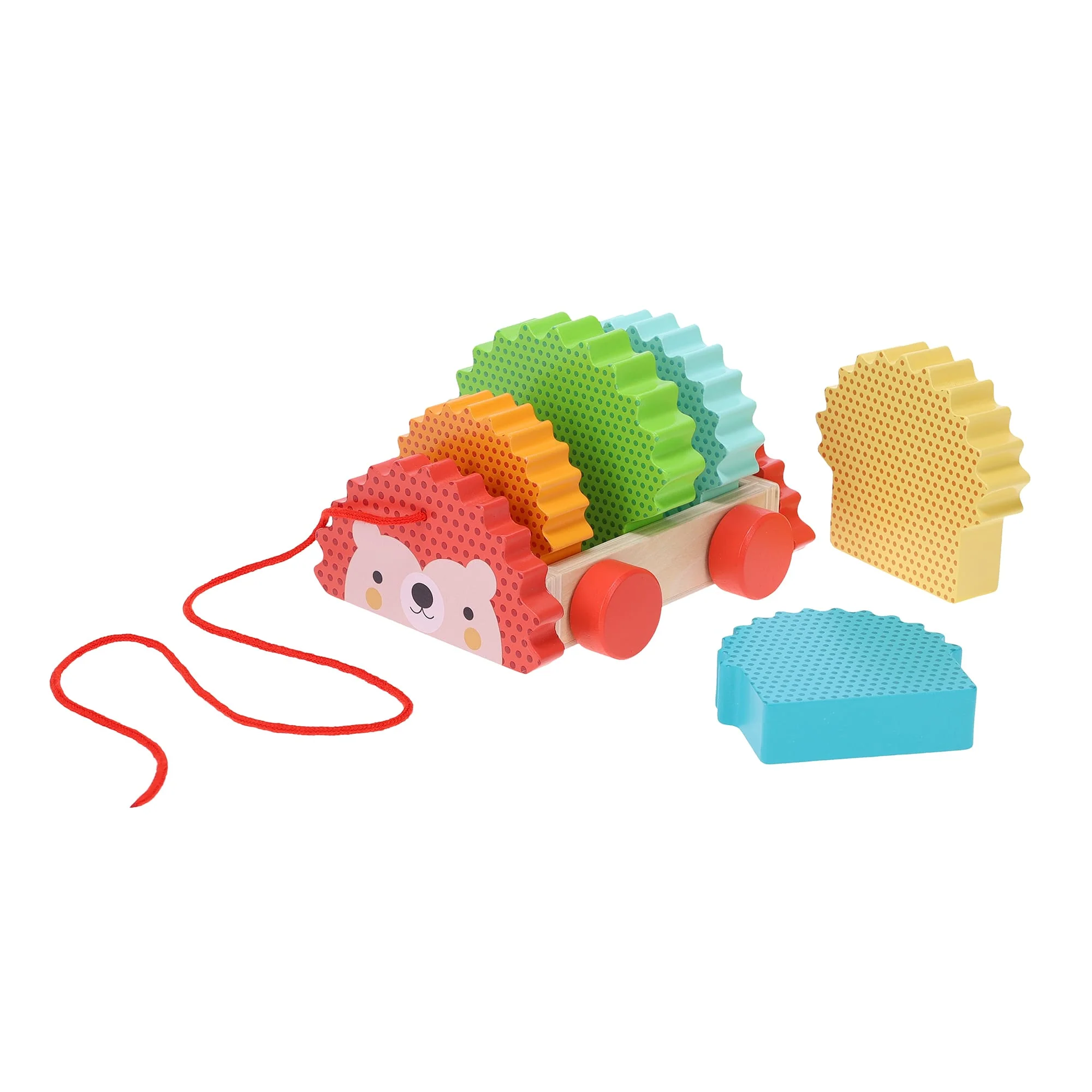 Chronicle Books Rainbow Hedgehog Wooden Pull Toy