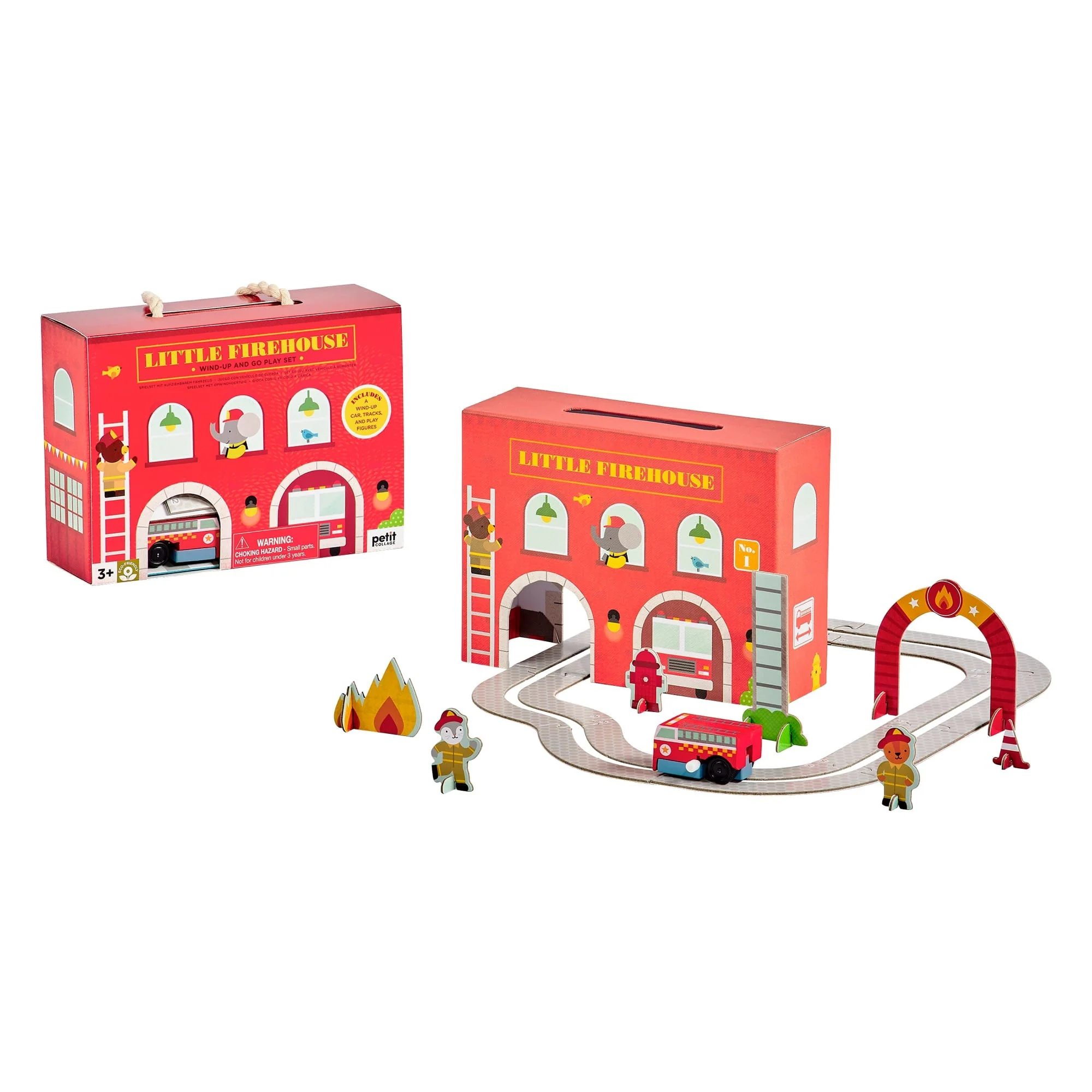 Chronicle Books Wind Up & Go Fire Station Play Set