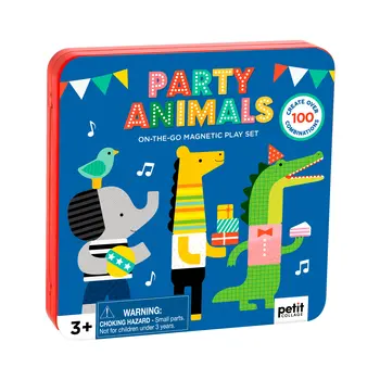 Chronicle Books Party Animals On-the-Go Magnetic Play Set