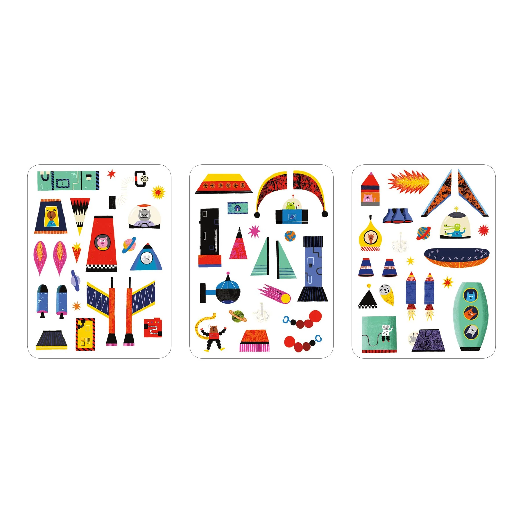 Chronicle Books Rocket Ships Magnetic Build-it