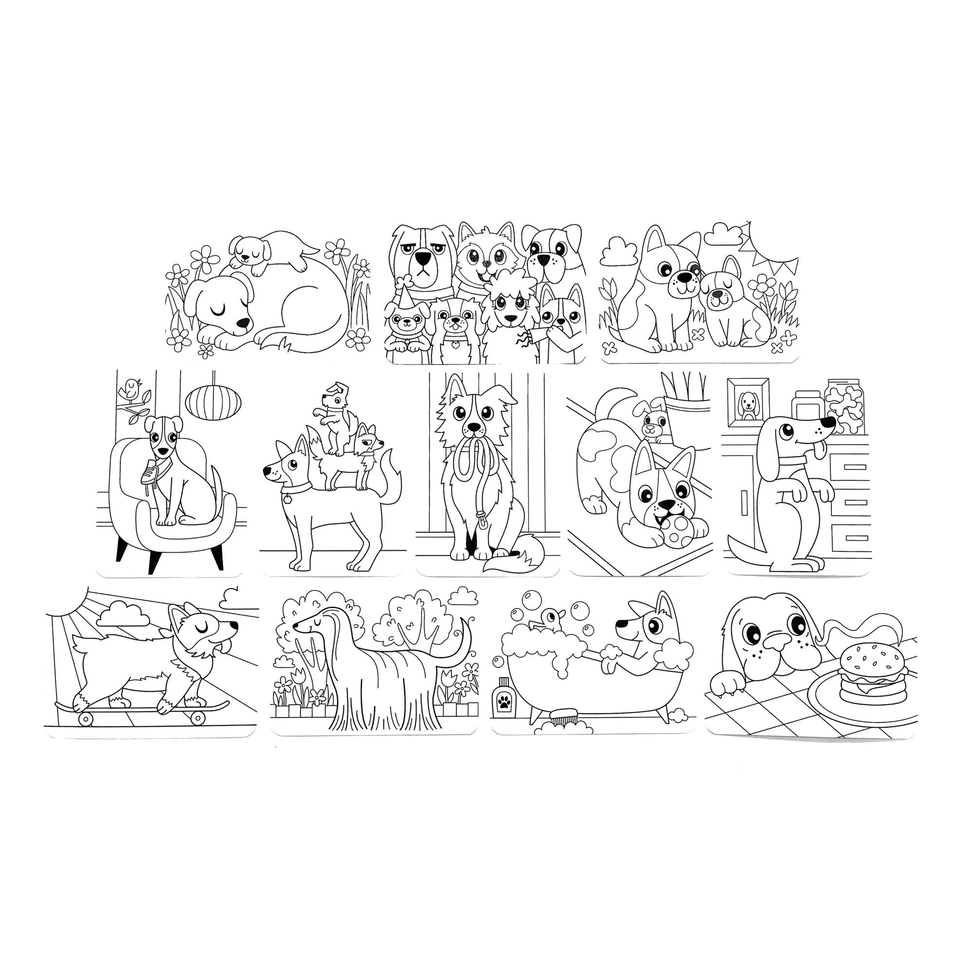 ooly Undercover Art Hidden Patterns Coloring Activity - Dog Days