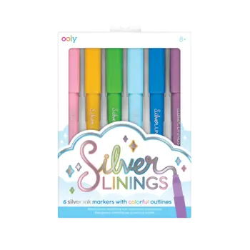 ooly Silver Linings Outline Markers - Set of 6