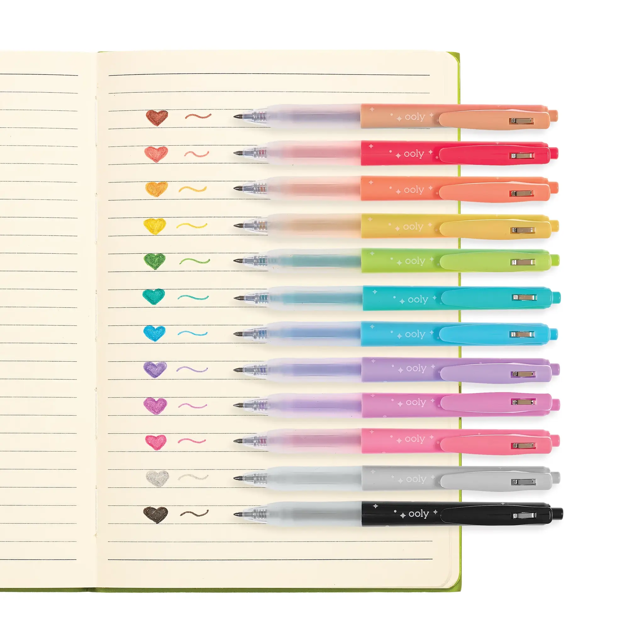 ooly Oh My Glitter! Retractable Glitter Gel Pens - Set of 12