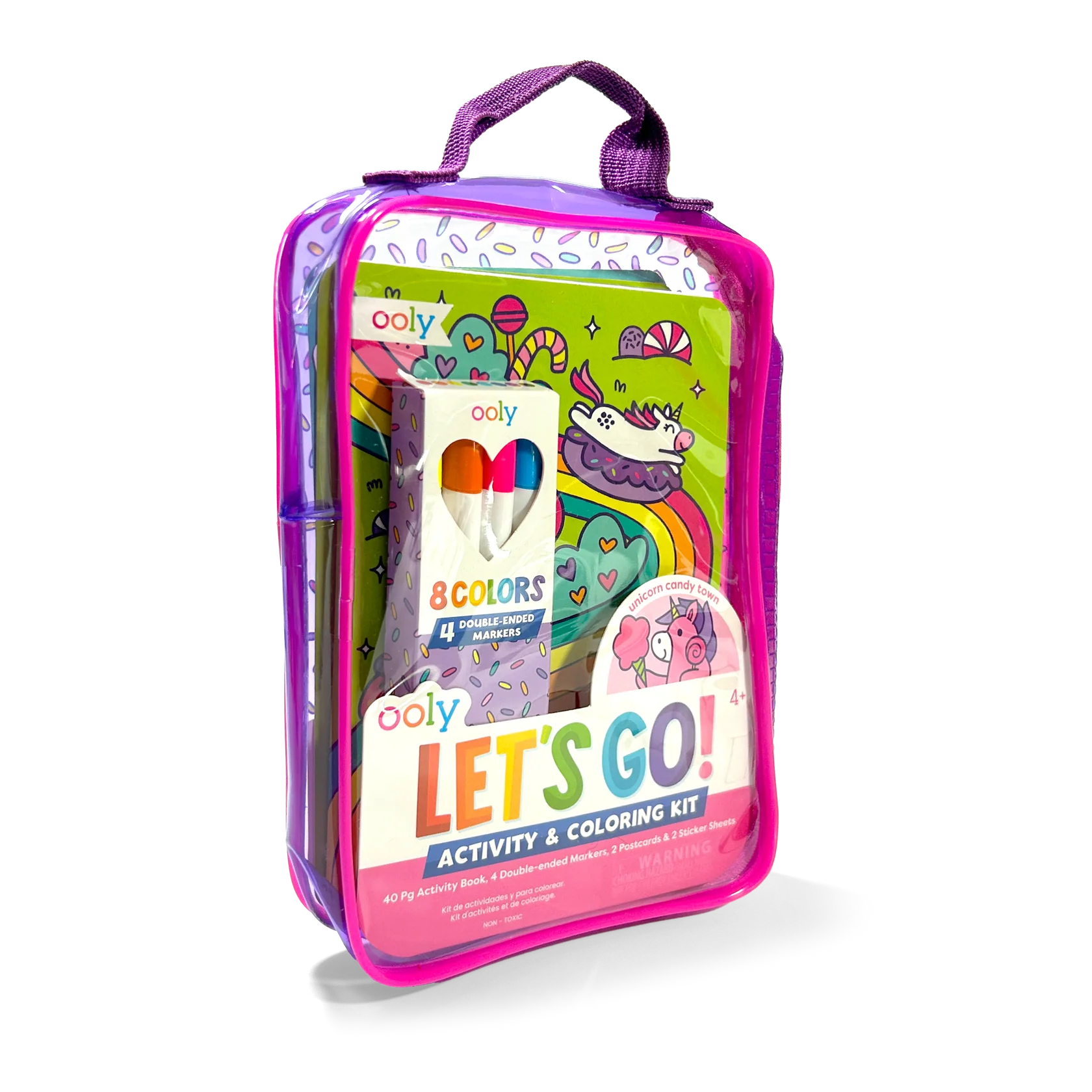 ooly Let's Go!: Activity & Coloring Kit - Unicorn Candy Town