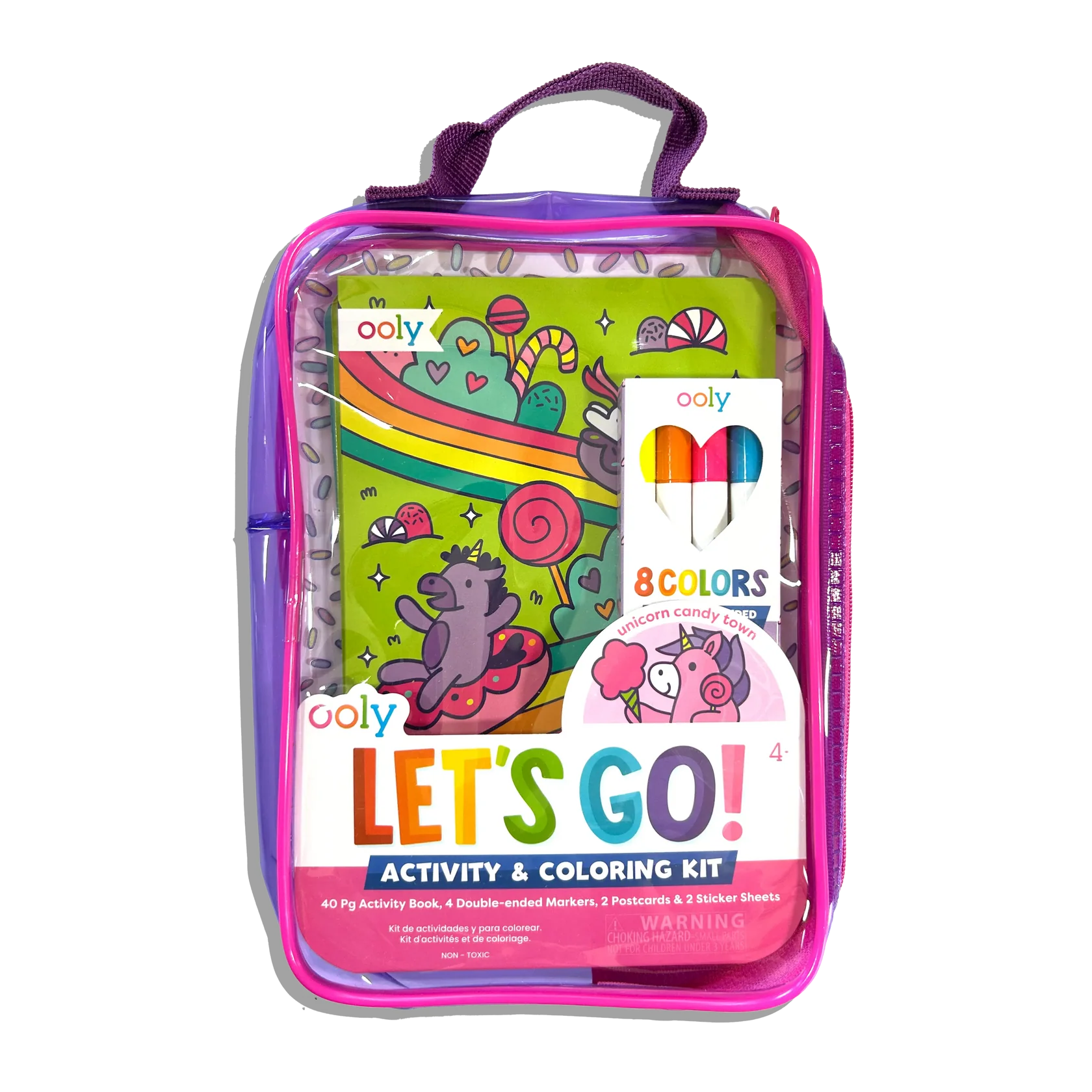 ooly Let's Go!: Activity & Coloring Kit - Unicorn Candy Town