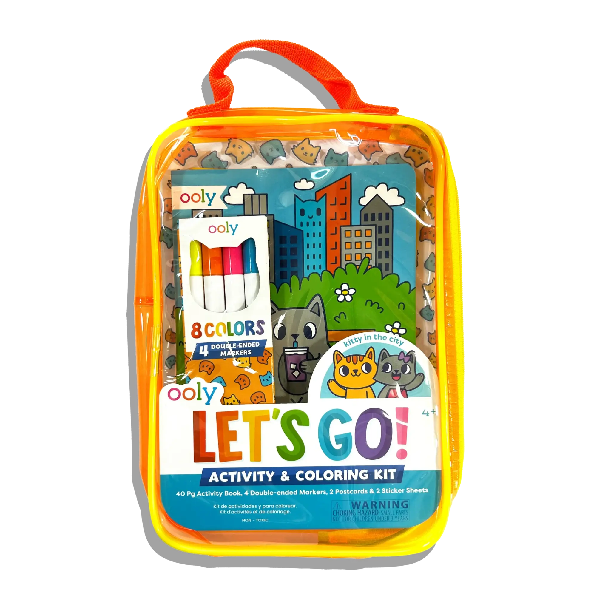 ooly Let's Go!: Activity & Coloring Kit - Kitty In The City