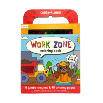 ooly Carry Along Crayons & Coloring Book Kit - Work Zone