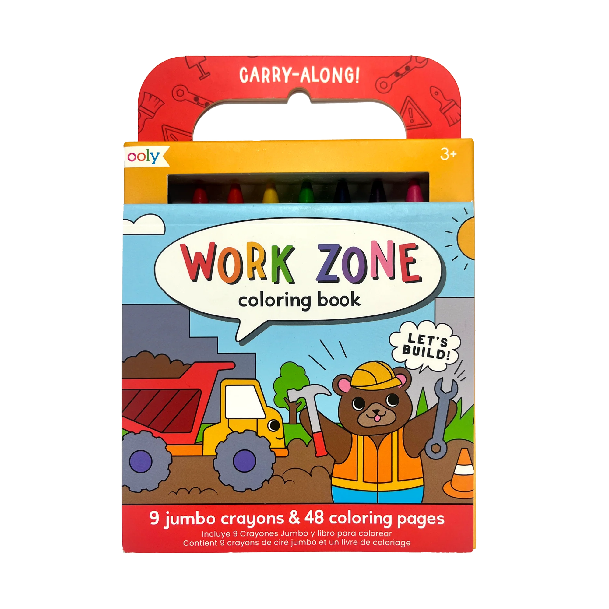 ooly Carry Along Crayons & Coloring Book Kit - Work Zone