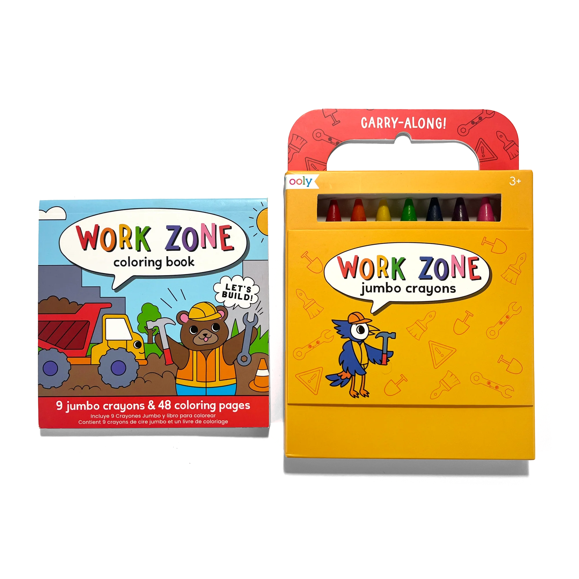 ooly Carry Along Crayons & Coloring Book Kit - Work Zone