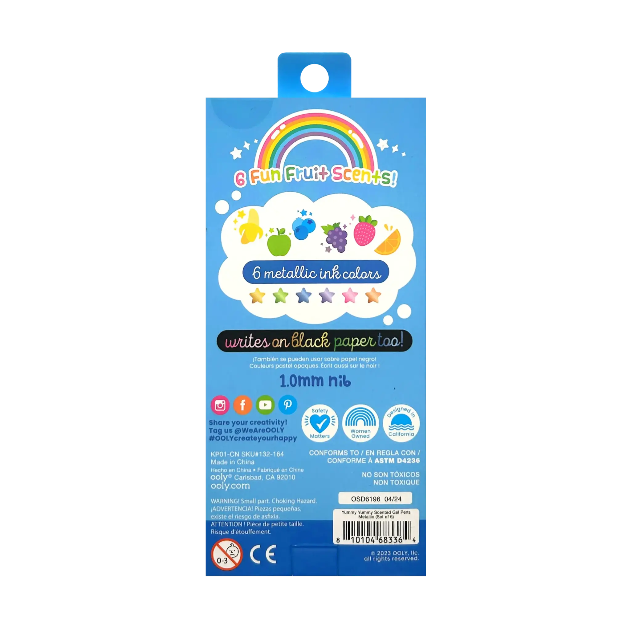 ooly Yummy Yummy Scented Gel Pens - Metallic (Set of 6)