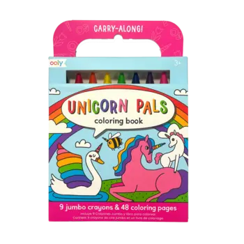 ooly Carry Along Crayons & Coloring Book Kit - Unicorn Pals