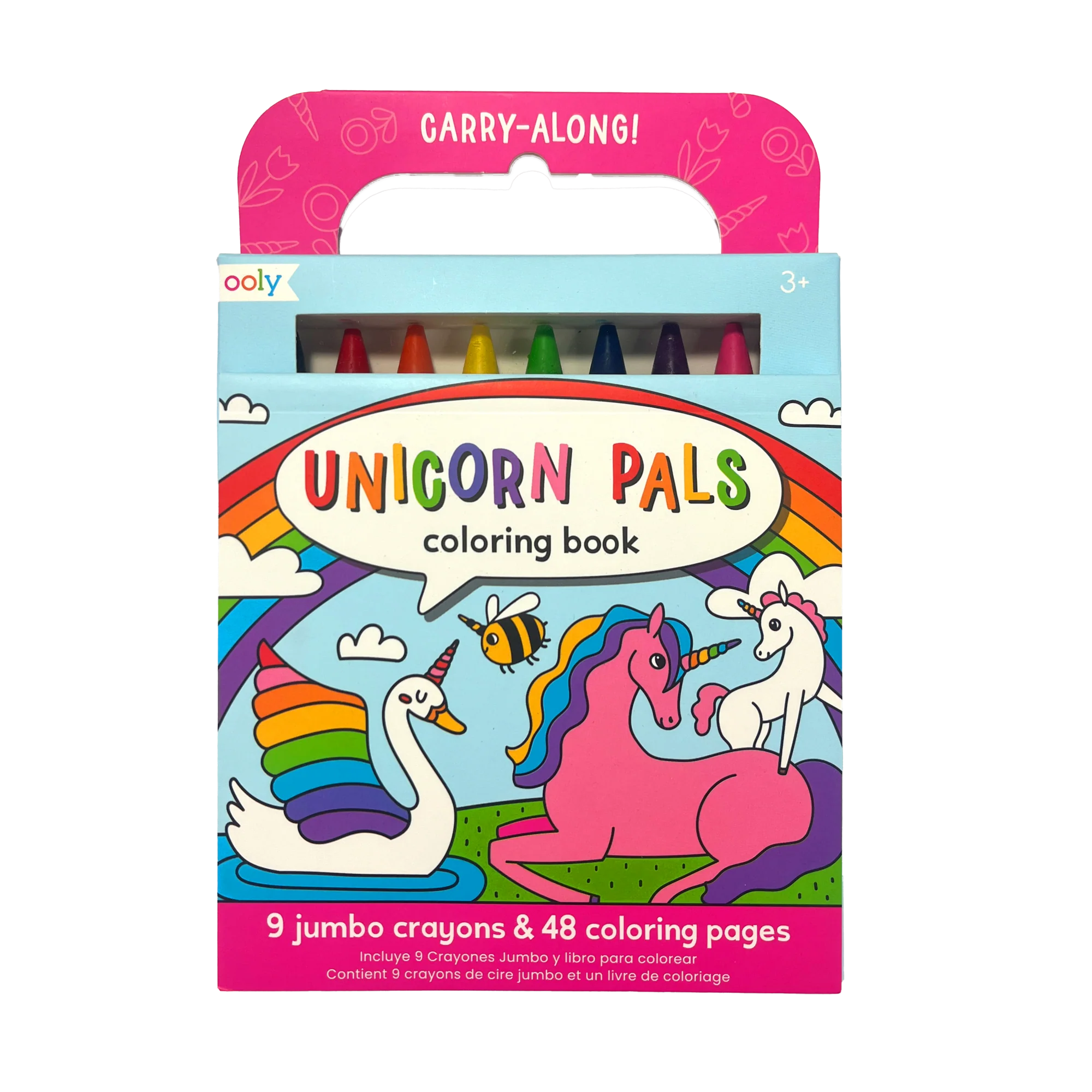 ooly Carry Along Crayons & Coloring Book Kit - Unicorn Pals