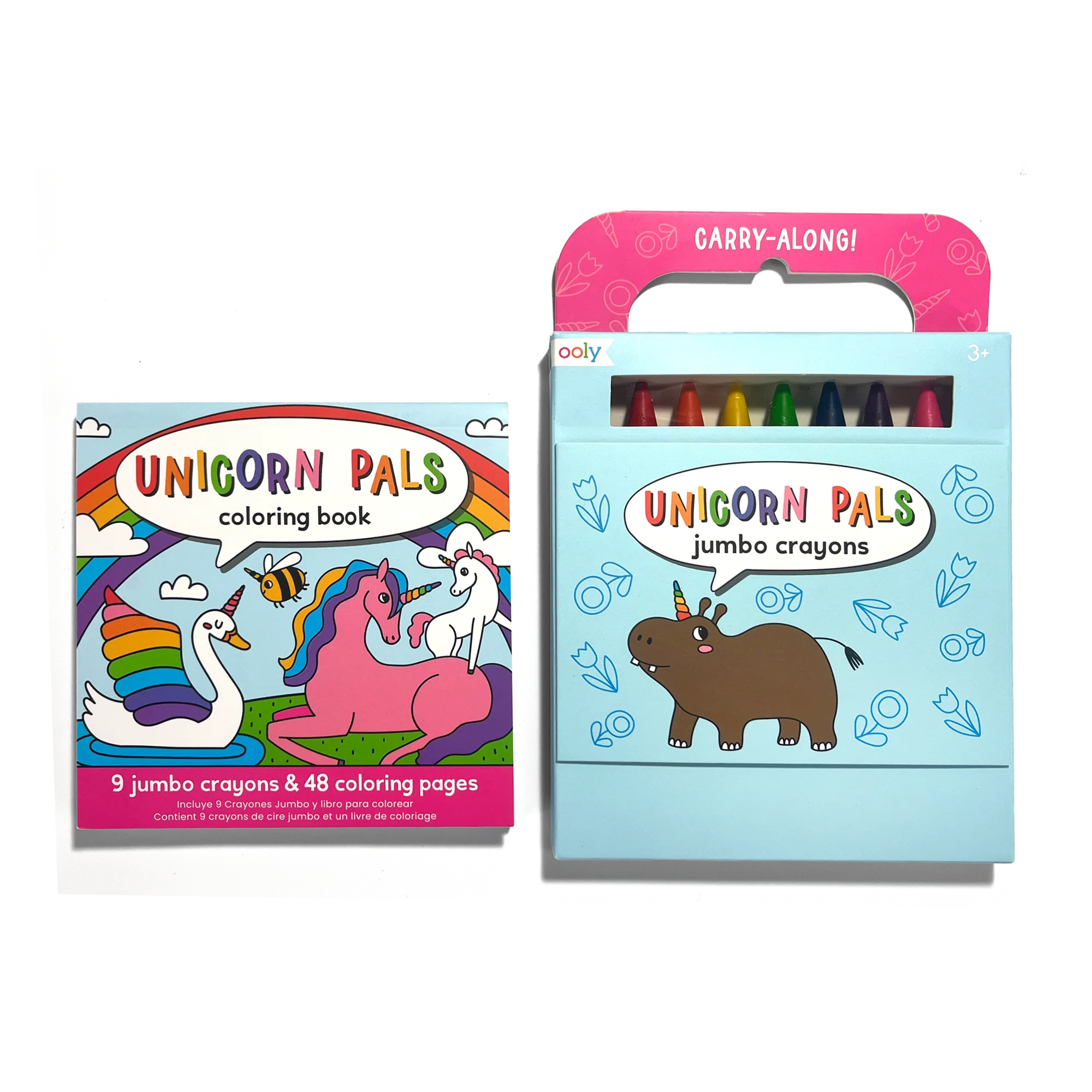 ooly Carry Along Crayons & Coloring Book Kit - Unicorn Pals
