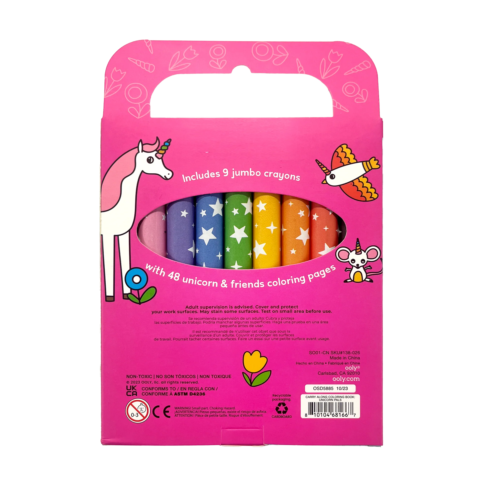 ooly Carry Along Crayons & Coloring Book Kit - Unicorn Pals