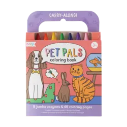 ooly Carry Along Crayon & Coloring Book Kit - Pet Pals