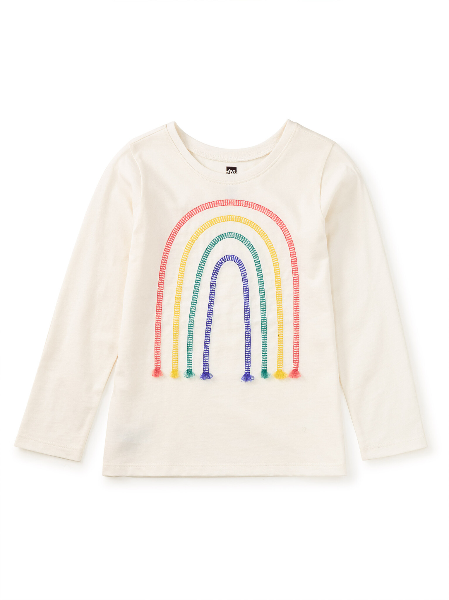 Tea Collection Tea Embroidered Rainbow Tee