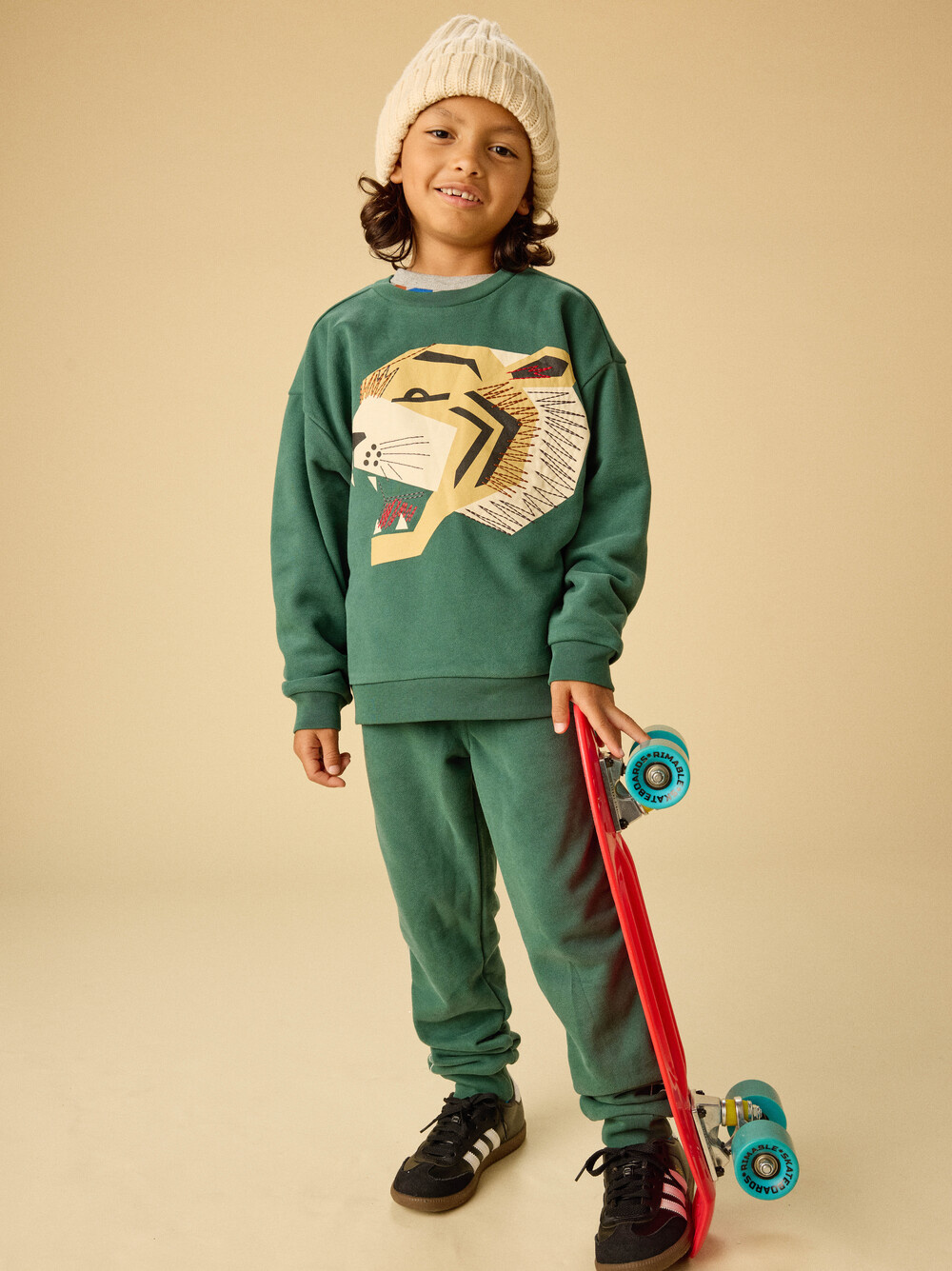 Tea Collection Tea Embroidered Tiger Popover