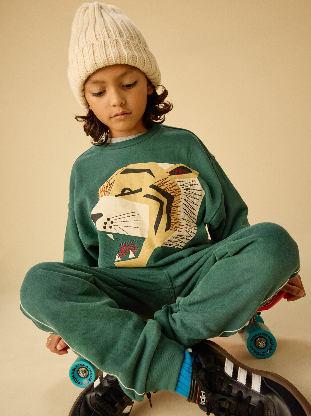 Tea Collection Tea Embroidered Tiger Popover