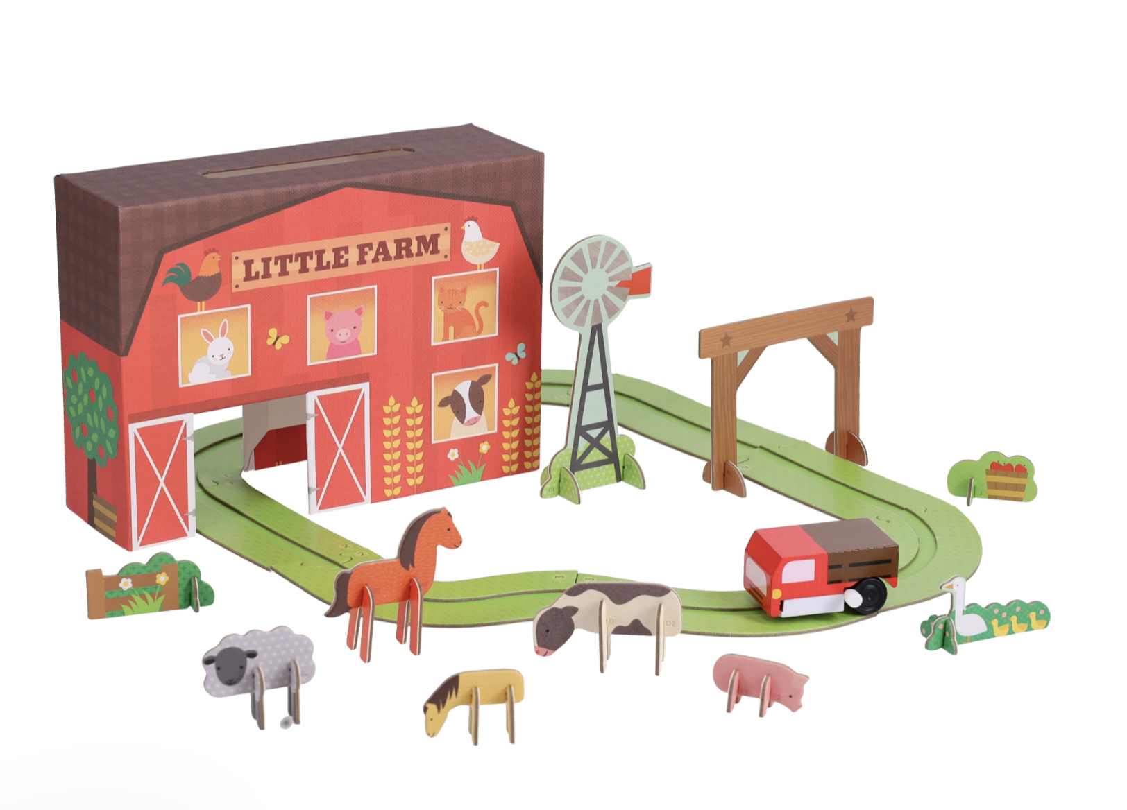 Chronicle Books Little Farm Wind Up and Go Playset
