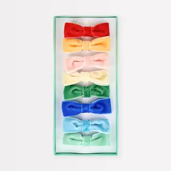 Meri Meri Meri Meri Rainbow Velvet Bow Hair Clips